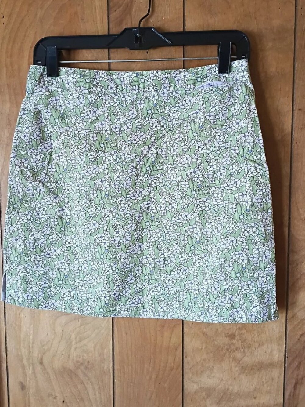 American Eagle Outfitters Womens Skirt Size 2 Green Floral Stretch Cotton Y2K